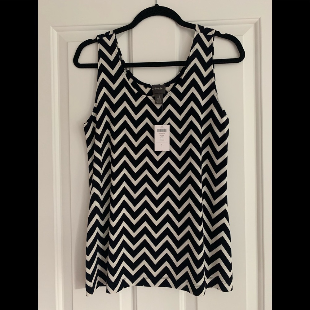 Chico’s Travelers chevron tank top size one